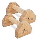 BRITOR Liegestützgriffe, liegestutzgriff holz Parallettes Gravity Fitness,...