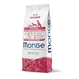 Monge Natural Superpremium Adult Beef and Rice, Hundefutter für alle...