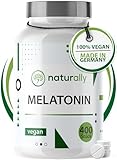 naturally Melatonin Tabletten [400 Stück] – bioaktive 0,5mg...
