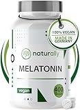 naturally Melatonin Tabletten [400 Stück] bioaktive Melatonintabletten -...