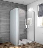 Aica Sanitär Duschtür 100cm Nischentür Duschabtrennung Dusche ESG Glas...