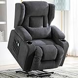 COMHOMA Relaxsessel Aufstehhilfe Massagesessel mit Stoffoberfläche...