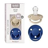 BIBS De Lux Schnuller 2er-Pack, BPA-frei, Kirschform Nippel. Silikon,...