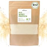 RheinNatur Bio Whey Protein-Pulver 900 g - Geschmacksneutrales...