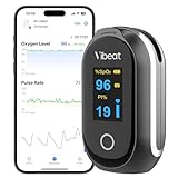 Vibeat Schlaf Bluetooth Pulsoximeter mit Dauermodus, Wiederaufladbares...