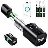 Türschloss Fingerabdruck, Verstellbares Elektronisches Türschloss 60-90mm...