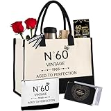 60. Geburtstagsgeschenke für Frauen Leinwand Tote Tasche Reiseausrüstung,...