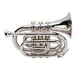 Bb-Trompete, N plattiert Basstrompete Leichtgewicht Bb-Taschentrompete,...