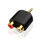 3,5 mm Audio-Stereo-Klinkenstecker auf 2 Cinch-Buchsen,...