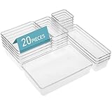 ilauke 20 Stück Schubladen Organizer mit 100-Rutschpads, Schminktisch...