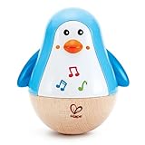 Hape Stehauf-Pinguin, Stehaufmännchen aus Holz, blau, Babyspielzeug ab 6...