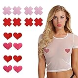 Reccisokz 8 Paar Nippelpads Nippel Cover Nippelpads sexy Aufkleber...