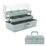 SUMNACON 3-lagier Mehrzweck-Box BPA-frei Nähkasten Medizinkoffer Stiftebox...