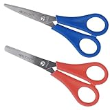 Westcott Kinderschere Rechtshänder 2er Set | Schere mit integrierter 5 cm...