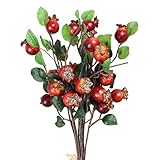 FOMIYES Künstliche Beerenstiele Stechpalme Hagebutte Beeren Picks...