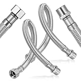 2 Stk Flexschlauch 3/8 Zoll, 30cm Edelstahl Flexschlauch Panzerschlauch...