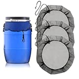 WJUAN 3 Stück Schwarz Regentonnen Netz, 60 cm Deckel Regentonne, Polyester...