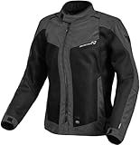 Macna Unisex Empire Dames Night Eye Jacke, Schwarz/Grau, XXL