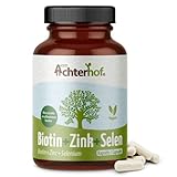 Biotin-Zink-Selen Komplex 120 Kapseln | mit Zink aus Guaven Extrakt, Selen...