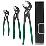 NAUKII 3 Stück Wasserpumpenzange Set 180mm/250mm/300mm Rohrzange Set Hohe...