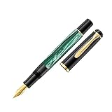 Pelikan Füllhalter Classic 200, Grün-Marmoriert, Feder B (breit),...