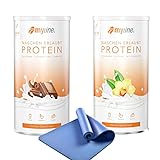 Myline Doppelpack Protein Eiweißshake + Gymnastikmatte, Yogamatte...