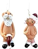 2020 Naughty Santa Christmas Nikolaus Ornament Nackter Weihnachtsmann...