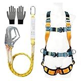 Auffanggurt, absturzsicherung Fallschutz Set, Adjustable Waist, Tragkraft...