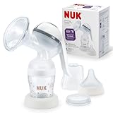 NUK Handmilchpumpe | Weiches Silikonkissen | Ergonomischer Pumphebel | Mit...