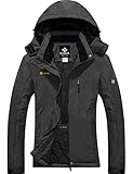 GEMYSE Damen Wasserdichte Berg-Skijacke Winddichte Fleece Winterjacke mit...