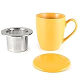 Hanseküche Teetasse mit Deckel und Sieb – XXL Teebecher 600ml – Große...
