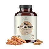 BIONUTRA® Ceylon Zimt Kapseln Bio (270 x 600 mg), deutsche Herstellung,...