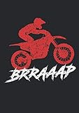 Notizbuch A4 punkte mit Softcover Design: BRAAAP Motocross Dirtbike Spruch...