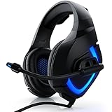 CSL - USB Gaming PC Headset mit Mikrofon - Kabelfernbedienung Externe...