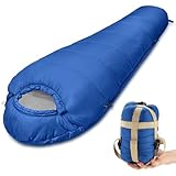 BUOAZR Schlafsack 3 Jahreszeiten & Sommer Ultraleicht [790g] | Kleines...