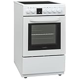 Telefunken Standherd mit Glaskeramik-Kochfeld | Elektroherd freistehend 50...