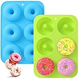 2 Stück Silikon Donut Formen, 6 Hohlraum A ntihaft-Safe Silikon Donut...