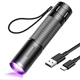 GEARLITE Wiederaufladbar LED UV Schwarzlicht Taschenlampe, Leicht Mini UV...