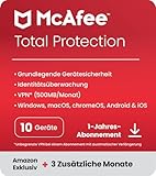 McAfee Total Protection 2024, 10 Geräte |15-Monats-Abonnement |Antivirus,...