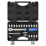 Qalvona Drehmomentschlüssel Auto Fahrrad 1/2 Zoll, 21 - teiliges Fahrrad...