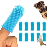 10Pcs Zahnbürste Hund, 360º Hunde Finger Zahnbürste Katze, Silikon...