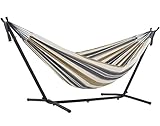 Vivere Doppel Baumwolle Hängematte mit Hängemattengestell 250 cm,...