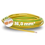10 Meter Lapp 4520006 H07V-K 16,0 mm² grün-gelb I Erdungskabel I...