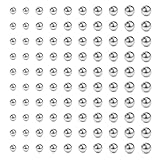 AVYRING 100 Stück Piercing Kugeln, Silber Edelstahl Ersatz Lippen Labret...