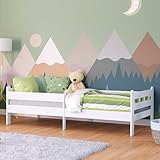 Bellabino Kuru Kinderbett 90x200 cm – Kinder Bett mit Rausfallschutz &...