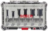 Bosch Professional 6tlg. Nutfräser Set (für Holz, Zubehör Oberfräsen...