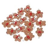 NUOBESTY 20 Stück Lebkuchenmann Anhänger Handgemachte Schmuckdekorationen...