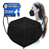 WARDERER 15 FFP2 Masken Schwarz | Atemschutzmaske 99,5% Filtereffizienz |...