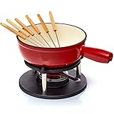 Bonvivre Gusseisen Fondue Set für 6 Personen - 2 Liter - Fondueset...