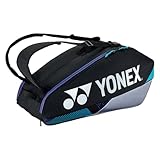 YONEX Pro Racket Bag 92426, Schwarz/Silber - Badminton Tasche für mehrere...